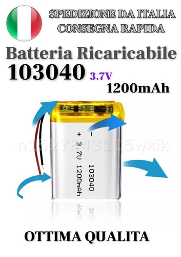 Batteria 103040 1200mah - batteria, 3,7v