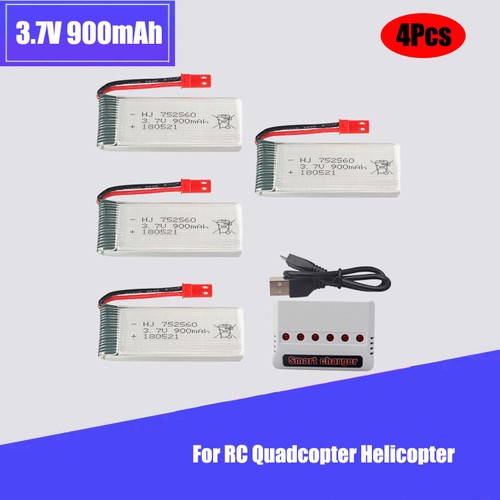 4pcs 900mah jst 25c - 900mah,