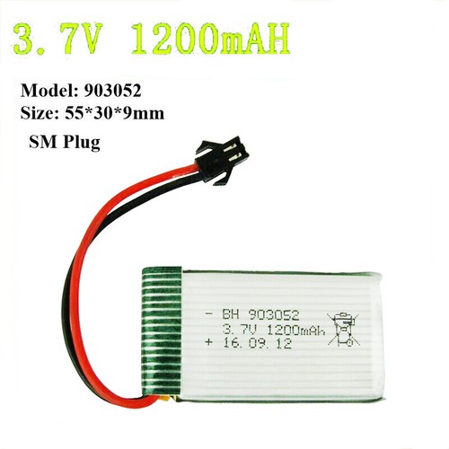 1pz 903052 1200mah con - 1pz, 3.7v
